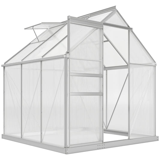 190 x 190cm Walk-In Polycarbonate Greenhouse