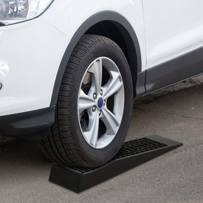 2PCS Car Ramps, 3 Ton Low Entrance Plastic Curb Ramps with Anti-Slip Surface