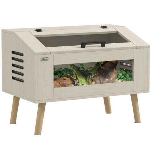 111L Vivarium for Snakes, Lizards, Horned Frogs, Chameleons, Hamsters, Gerbils with Tempered Glass Windows