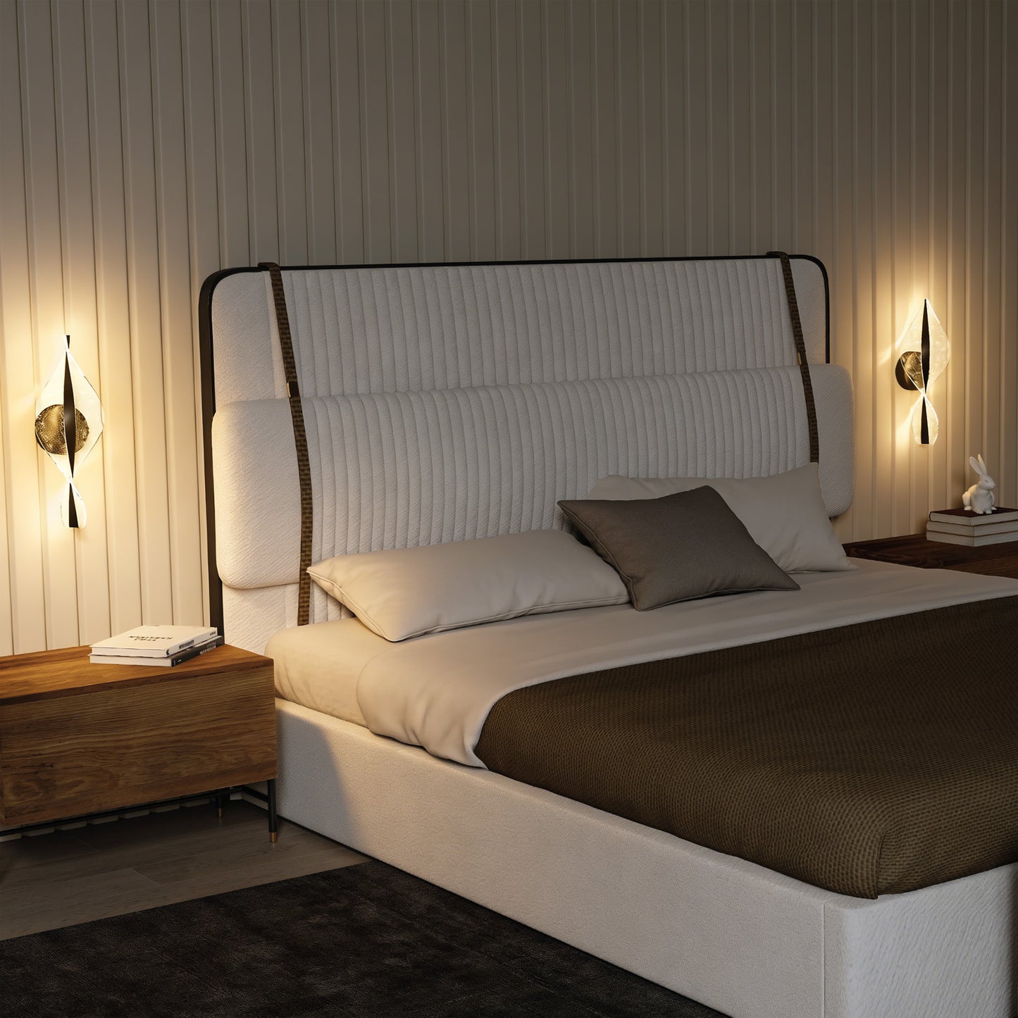 Led Wall Lamp 2 Pack, 13W Modern Indoor Spiral Wall Light, Colour Temperature Adjustable 3000K/4000K/6500K, for Bedroom