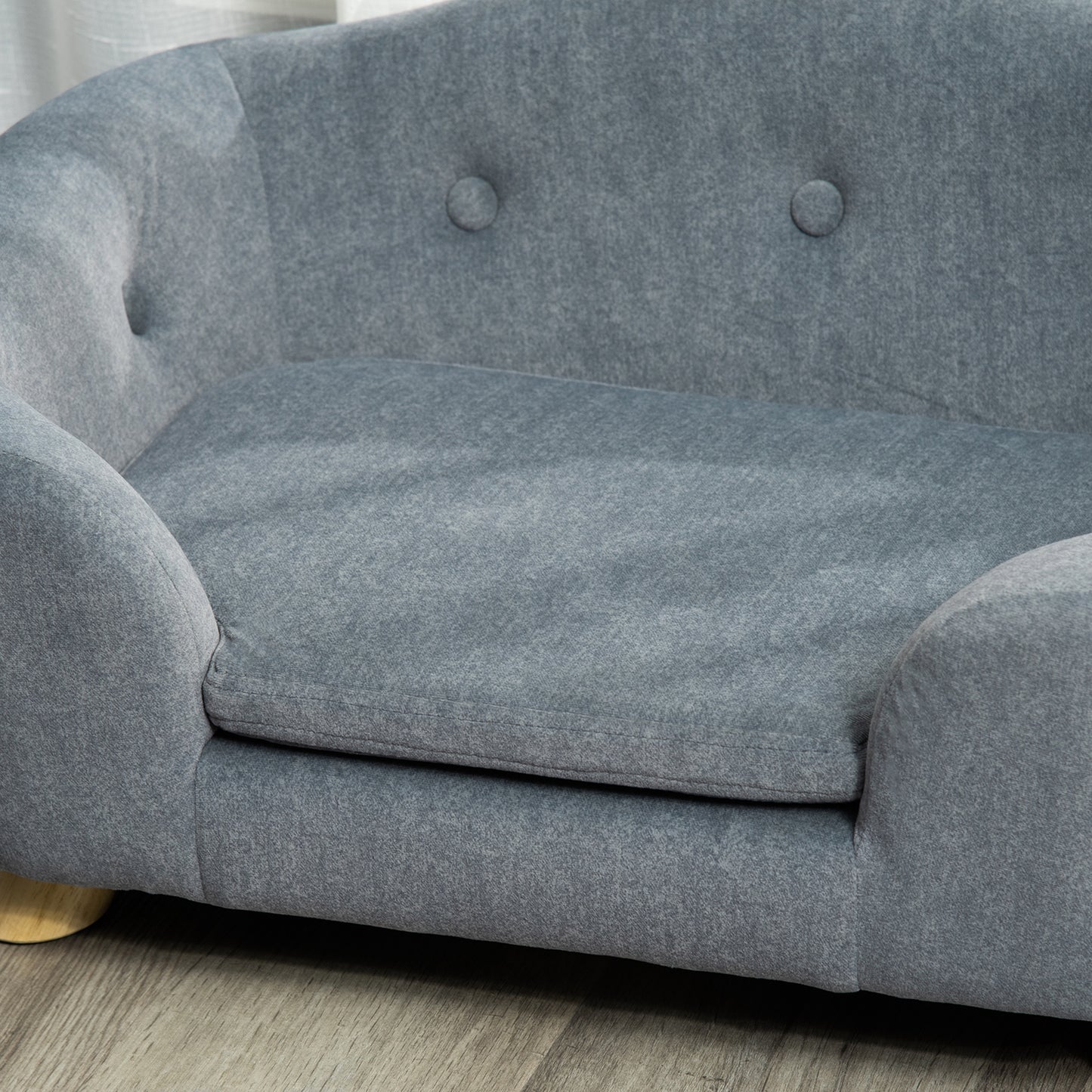 Dog Sofa Bed Pet Chair Couch with Water Resistant Fabric, Kitten Lounge with Soft Cushion, Wooden Frame for Mini Size Dogs