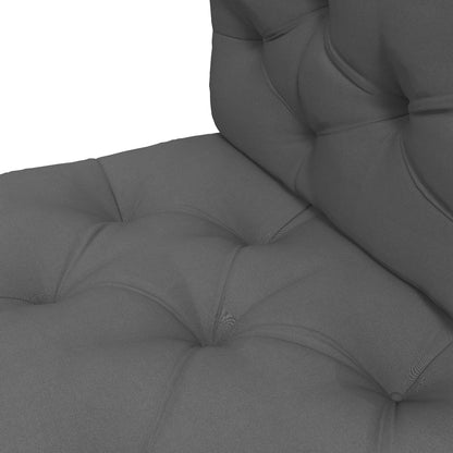 Seat and Back Padded Pallet Cushion Set - Dark Grey