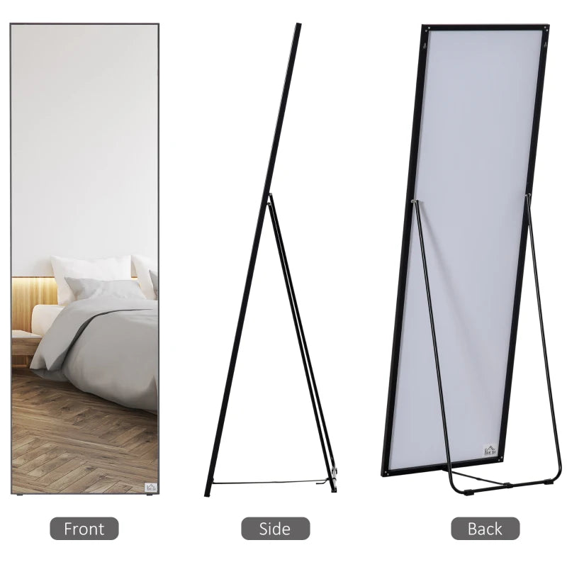 Ultra Slim Bezel Full Length Body Mirror - Freestanding or Wall Mounted