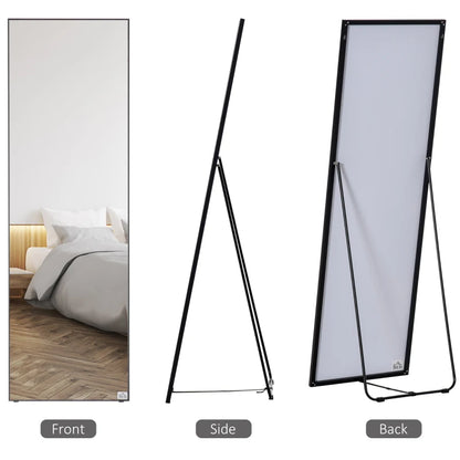 Ultra Slim Bezel Full Length Body Mirror - Freestanding or Wall Mounted