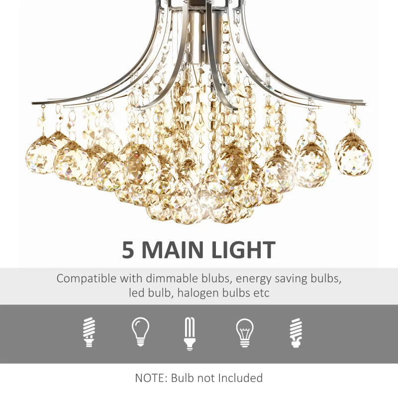 Upside Down Crystal Tree Droplet Chandelier Style Ceiling Light