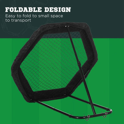 Rebounder Football Net with 5 Adjustable Angles