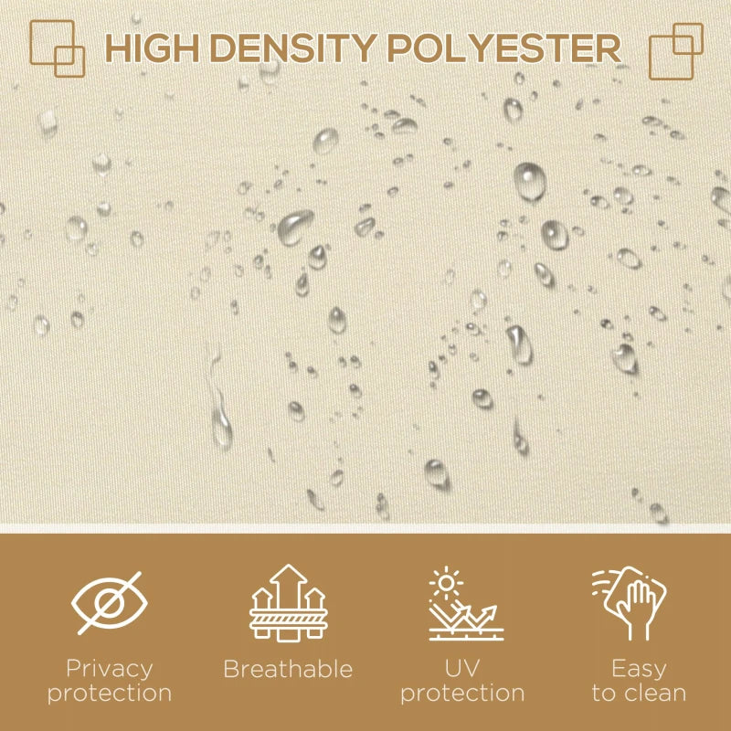 Retractable Side Sun Awning / Outdoor Privacy Screen - (3 x 2) - Cream