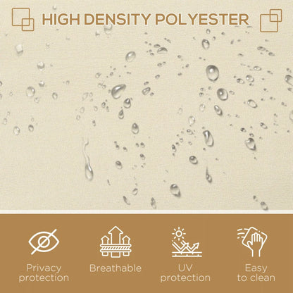 Retractable Side Sun Awning / Outdoor Privacy Screen - (3 x 2) - Cream