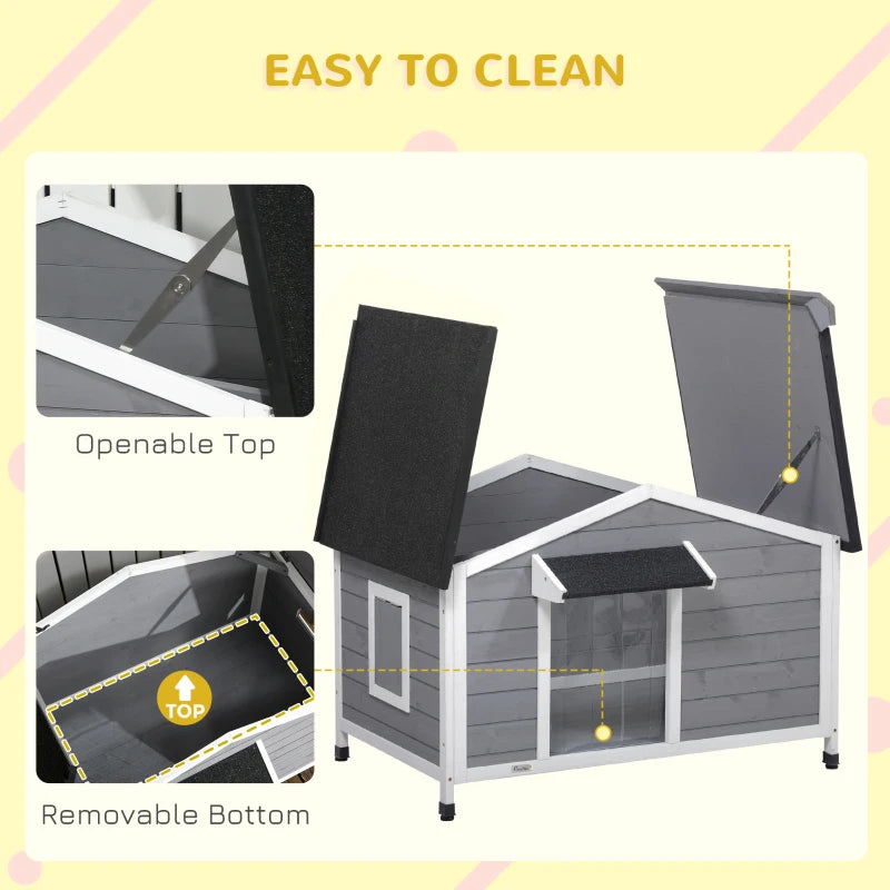 Indoor / Outdoor Dog House / Pet House with Openable Roof for Easy Access Cleaning