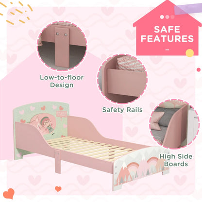 Fox Explorer Design - Kids / Child Toddler Bed Frame with Low to Floor Design for Safety