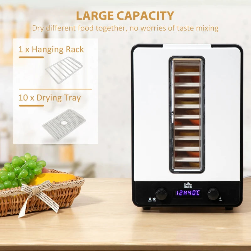 11-Tier - Food Dehydrator 550W with 40-70℃ Adjustable Temperature, 1-48h Timer and LCD Display