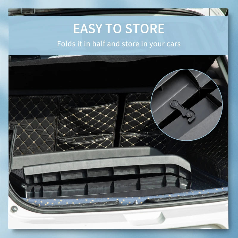 Foldable Pet Car Ramp for Easy Access to Car Boot - Anti Slip Grooves