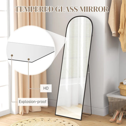 Full Length Arch Mirror - Slim Aluminium Frame -  Vintage Style