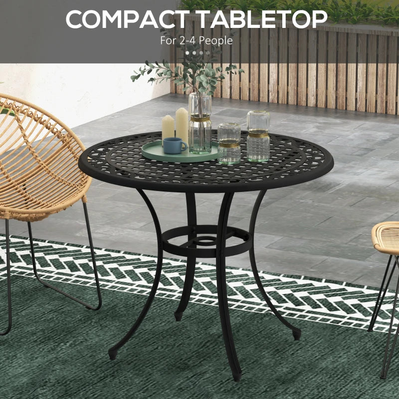 Round Bistro Table with Parasol Hole - (Table Only)