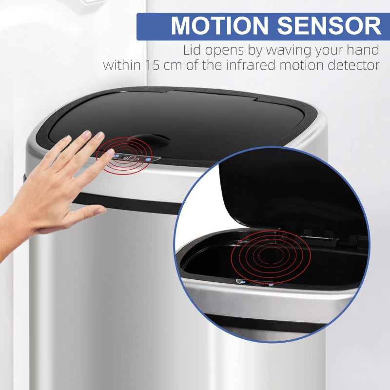 Touchless Motion Sensor Dustbin Automatic Lid - (batteries not included) - 48L