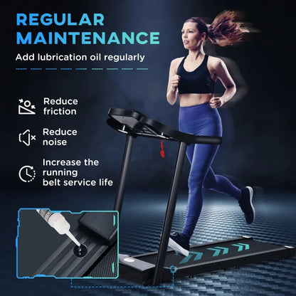 12km/h - Electric Motorised Treadmill with LED Display and Multifunctional Buttons