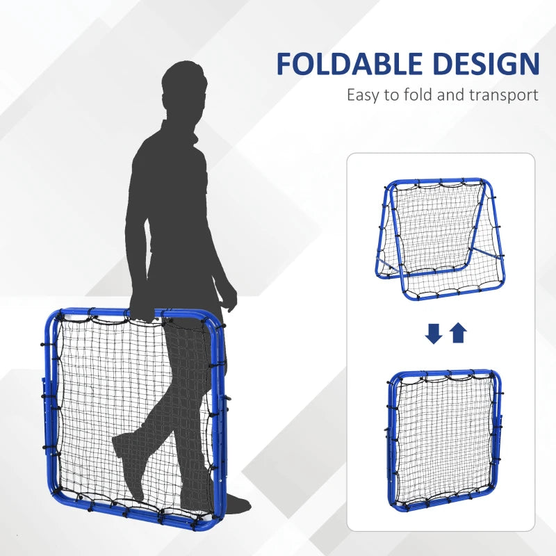 Mesh Double Sided Football Rebounder Net with 5 Adjustable Angles