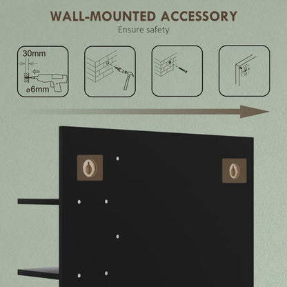 Mounted Wall Mirror with Bamboo Panel Split Open Style 3 Shelf Storage