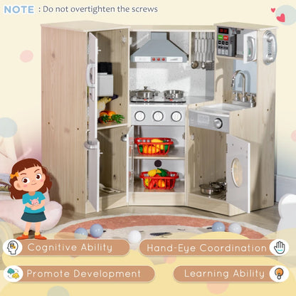 Kids Kitchen Playset, with Accessories and Storage Space