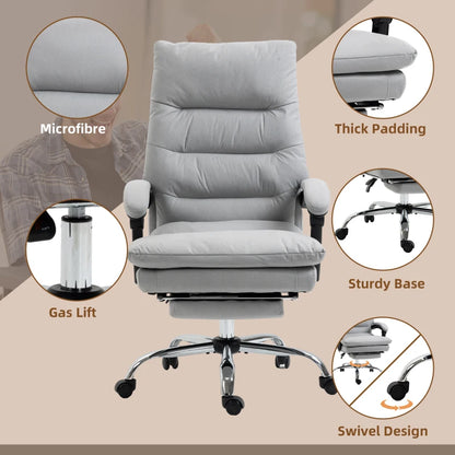 Office Chair with Pull Out Footrest & Heating / Massage Functions