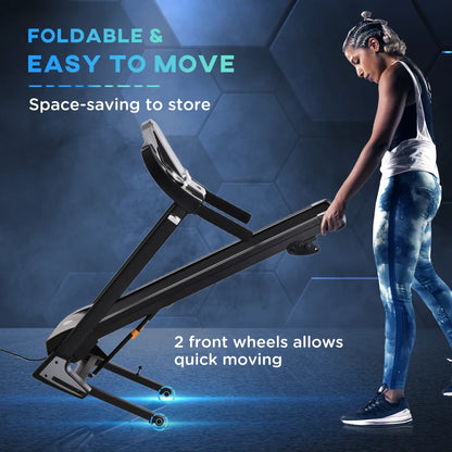 Folding Treadmill with 3 Level Incline, LED Display, 12.8km/h Speed and Phone / Drinks Holder