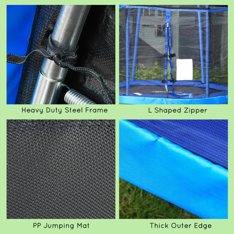 215cm - Kids Trampoline with Security Enclosure Netting