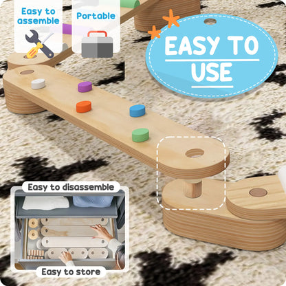 Wooden Coordination / Agility Balance Beam for Kids