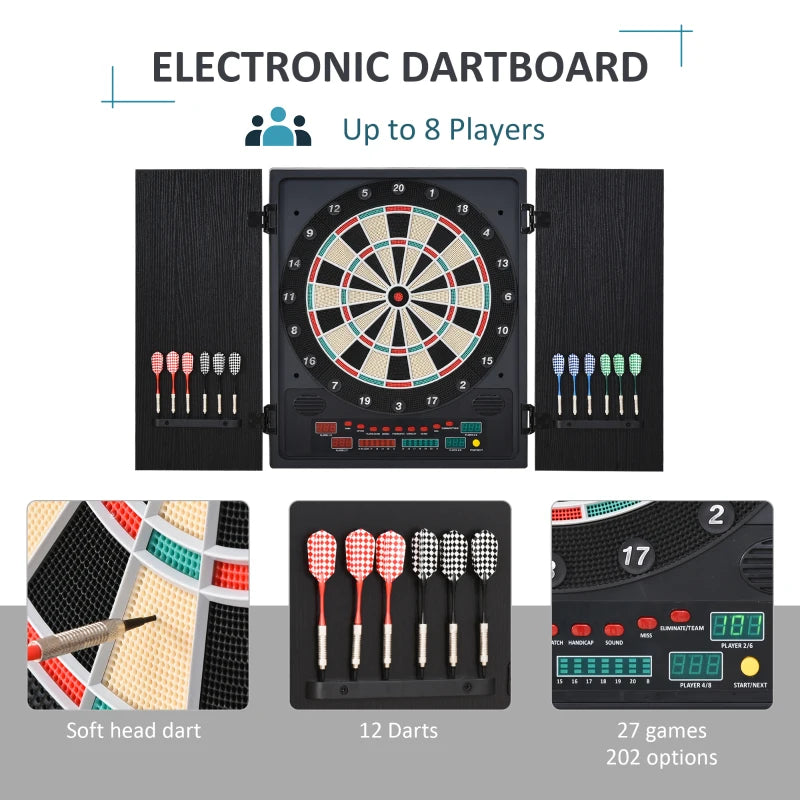 Kids Electronic Dartboard Set with 27 Game modes & 12 Soft Tip Darts