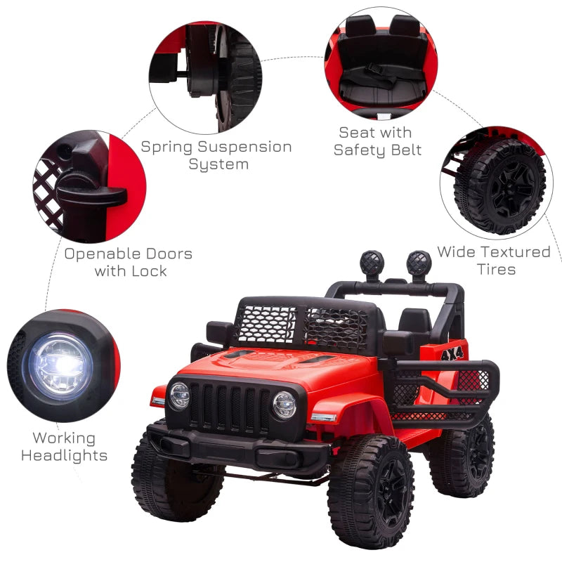 12V Kids Electric Ride On Car Truck Toy SUV with Remote Control - Red