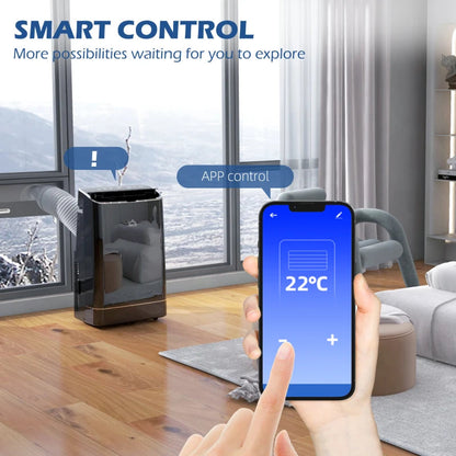 14,000-BTU - Portable Smart Air Conditioner Unit, 35m², with Dehumidifier, Fan, 24H Timer & Window Kit