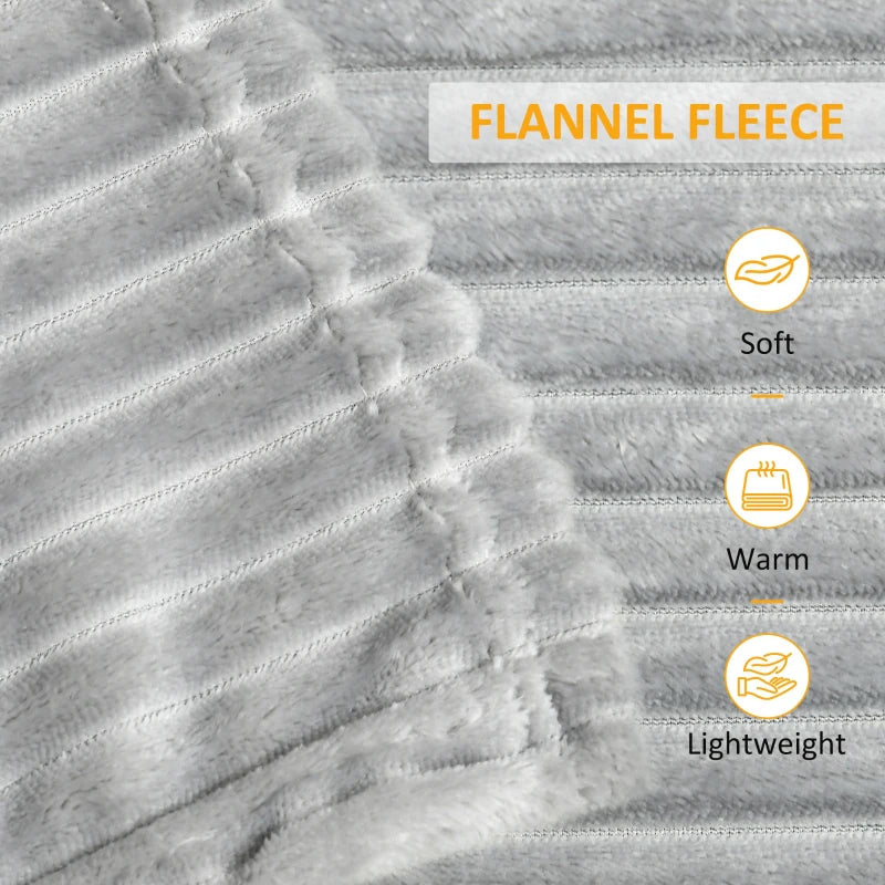 All-Season Fluffy Warm Reversible Throw / Fleece Blanket