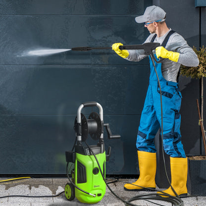 1800W High Pressure Washer, 150 Bar Pressure, 420 L/h Flow, Portable Power Washer Jet Wash Cleaner with Adjustable Nozzle