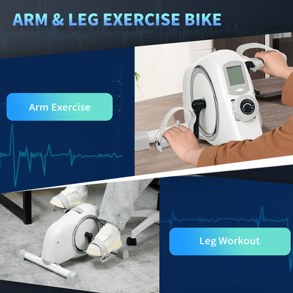 Pedal Exerciser with Eight Level Magnetic Resistance, with Eight-Level Magnetic Resistance, White