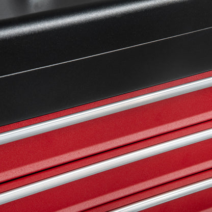 3 Drawer Tool Chest, Lockable Metal Tool Box with Ball Bearing Runners, Portable Toolbox, 510mm x 220mm x 320mm, Black