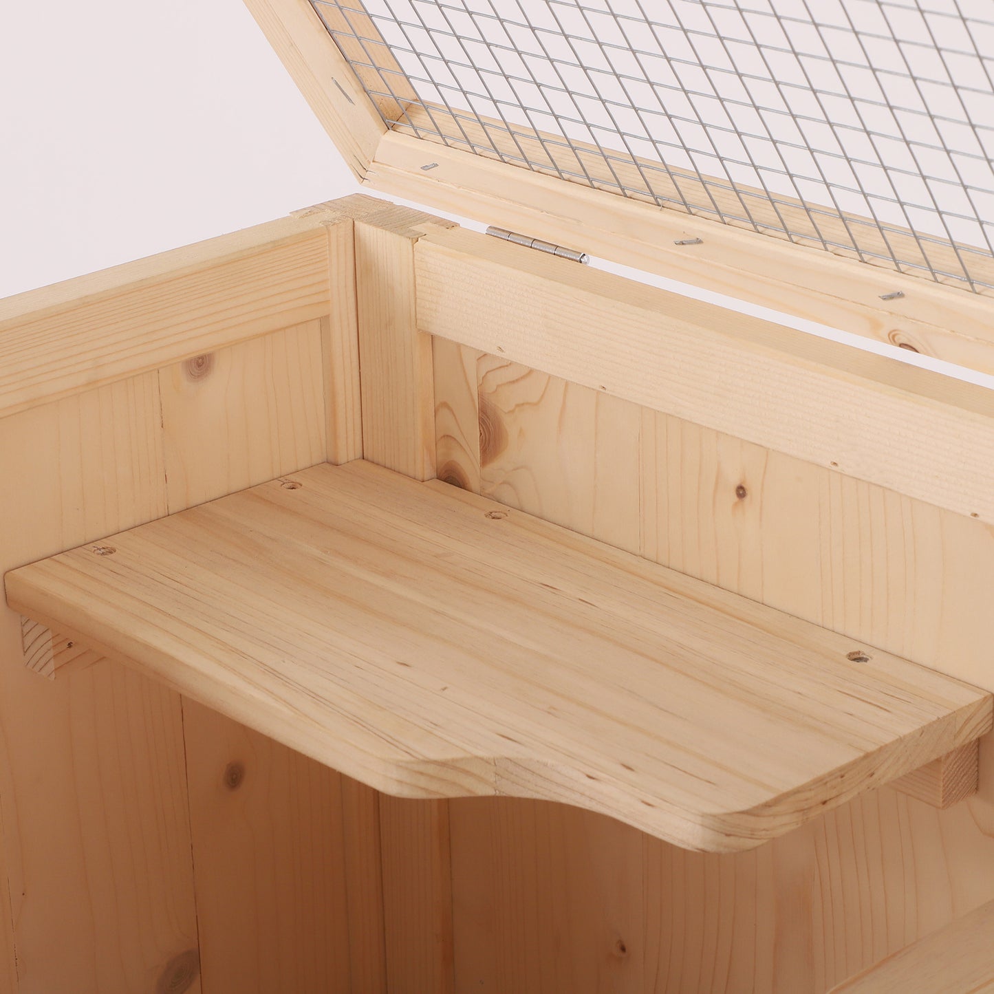 Wooden Large Hamster Cage, Gerbil Cage 4 Layers with Tall Bottom & Storage Shelf