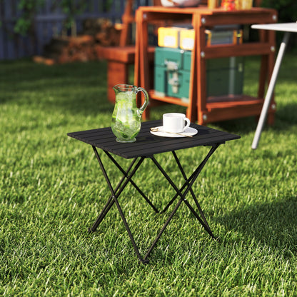 Folding Camping Table, Lightweight Metal Picnic Table with Carry Bag, Foldable Table for Outdoor Camping, Picnic, Hiking