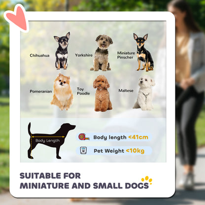 Dog Stroller Foldable Pet Pram for Small Miniature Breeds, Cats, 3 Wheels Dog Pushchair with Brake, Cupholder, Red
