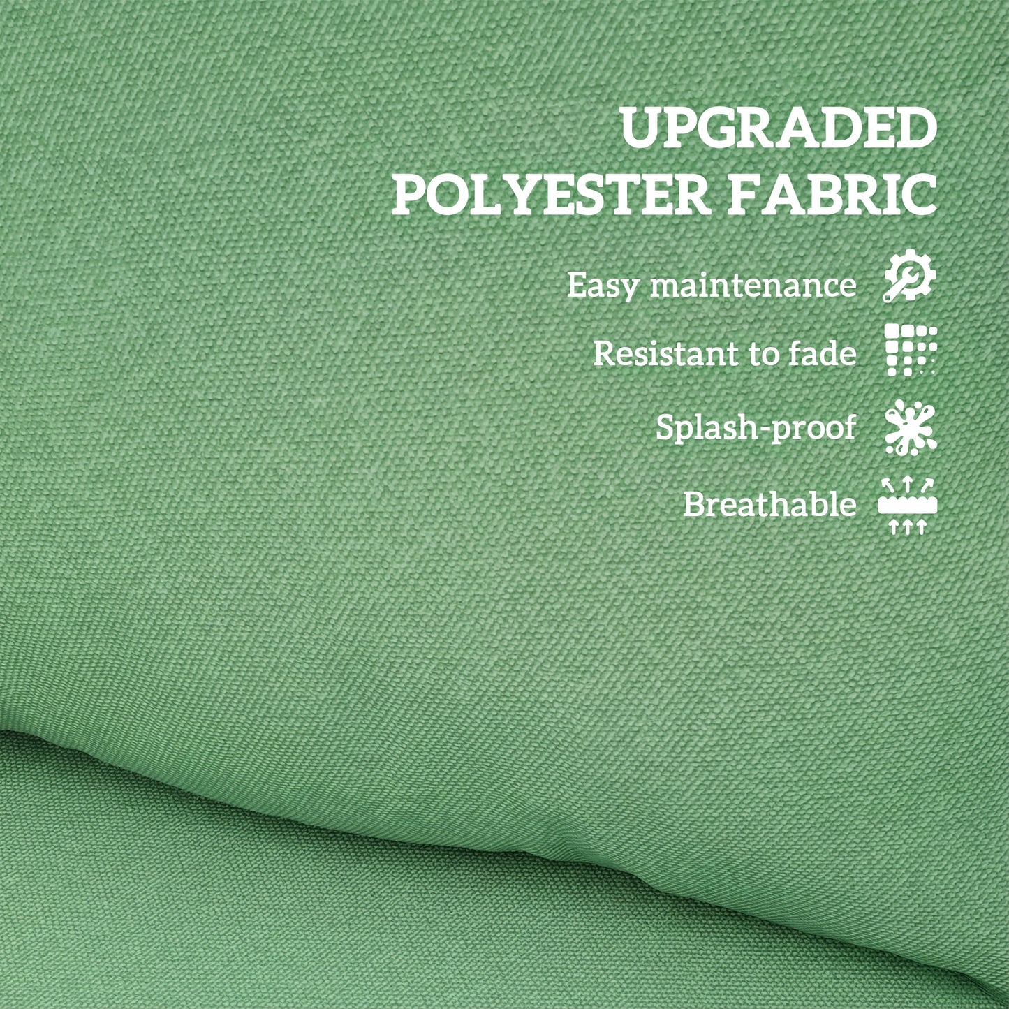 Seat and Back Padded Cushion Set, CUSHION ONLY - Green