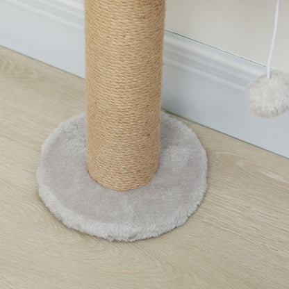 Wall Mounted Cat Shelves, Cat Climbing Wall with 4 Climbing Platforms, Jute Scratching Post and Toy Ball,180cm Tall