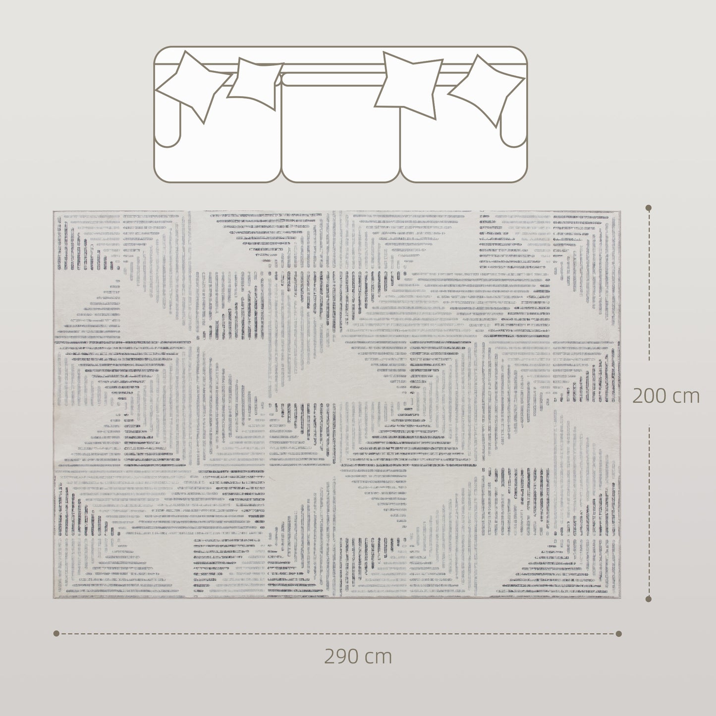 Modern Area Rug, Geometric Pattern Non-Slip Washable Rug, Soft Floor Carpet for Living Room, Bedroom, Dining Room