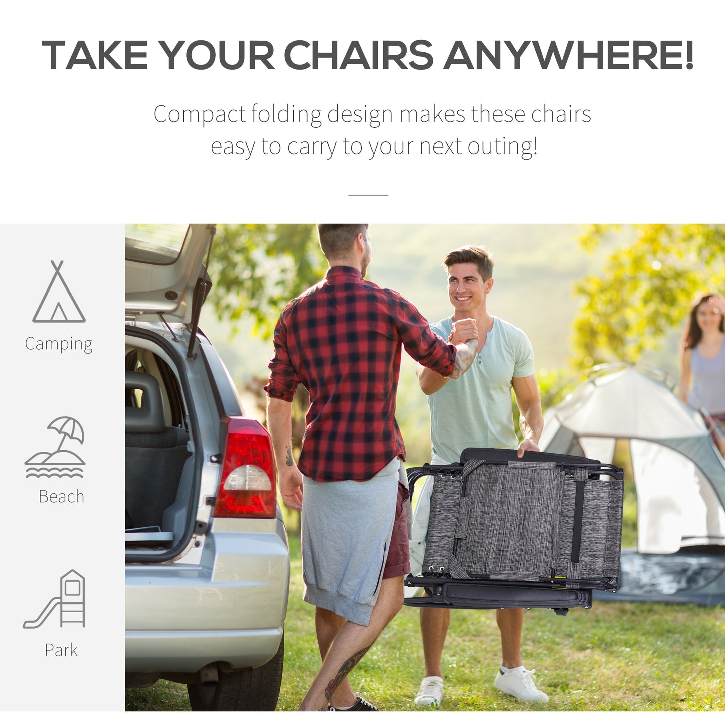 Foldable Reclining Garden Chair with Headrest, Zero Gravity Deck Sun Lounger Seat Chair with Footrest, Armrest