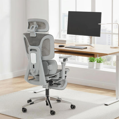 Ergonomic Office Chair, High Back Mesh Desk Chair, Grey