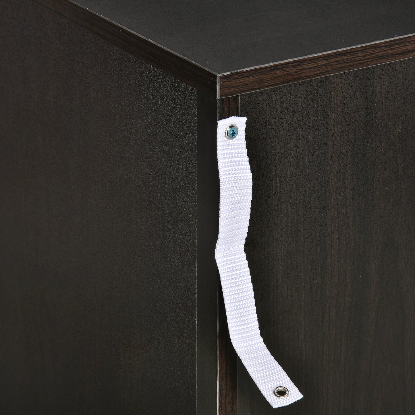 Three-Drawer Simple Bedside Table - Black