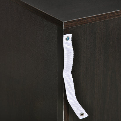 Three-Drawer Simple Bedside Table - Black