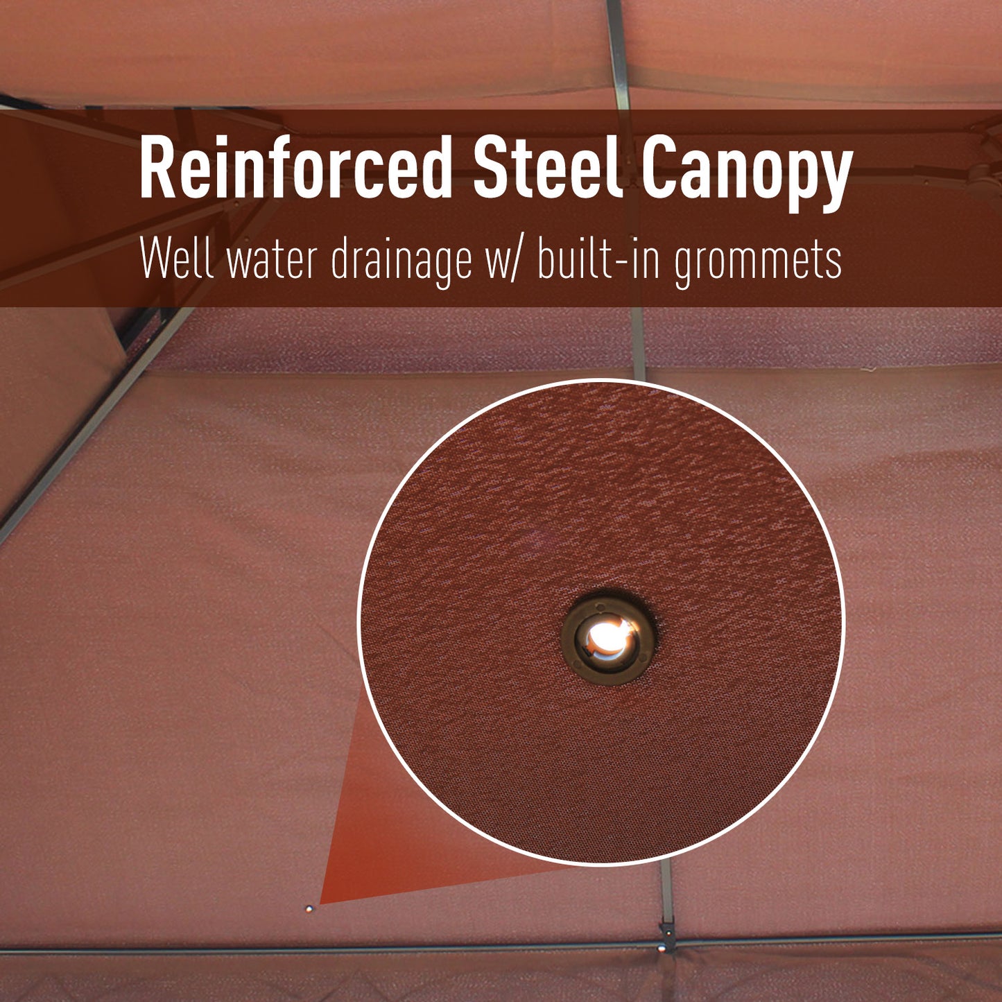 3 x 4m Garden Gazebo, Double Roof Marquee Canopy Shelter with Sidewalls, Solid Steel Frame for Garden, Lawn