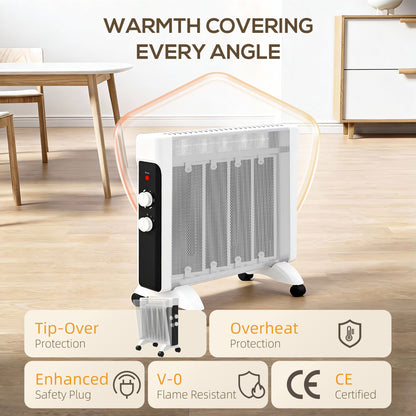 2kW Electric Heater, 10-45℃ Temperature - White