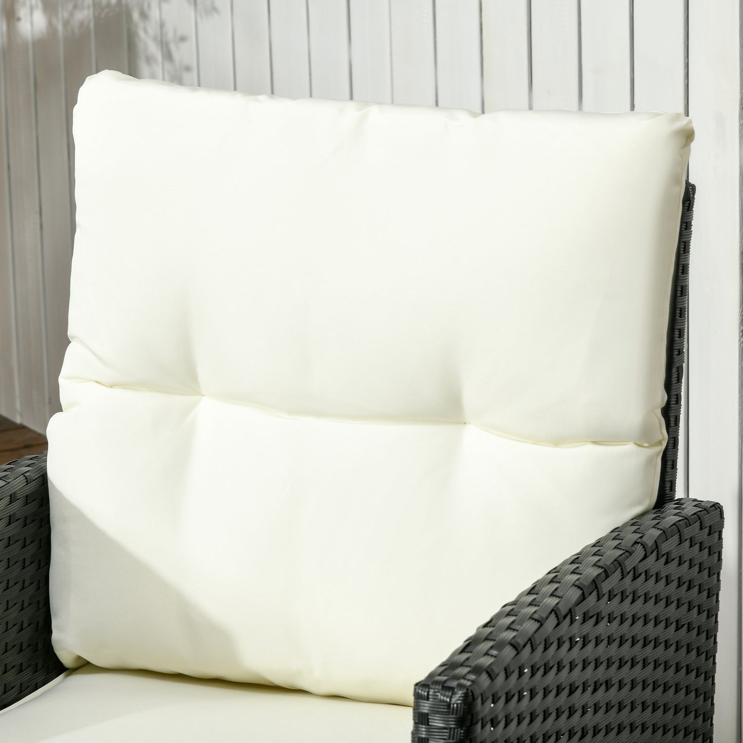 7 Seater Rattan Garden Furniture Set, 6 Piece Garden Dining Set, Armchairs, 3-Seater Sofa, Footstools, Glass Dining Table