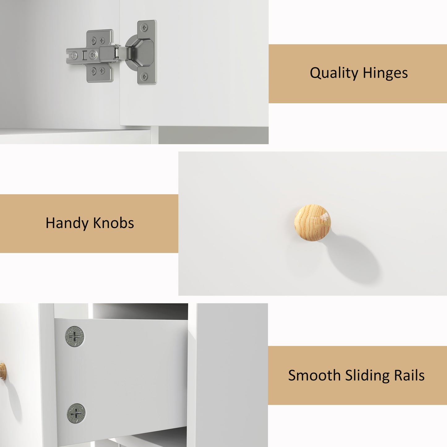178 cm Narrow Tall Bathroom Cabinet - White