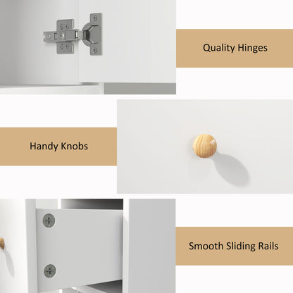 178 cm Narrow Tall Bathroom Cabinet - White