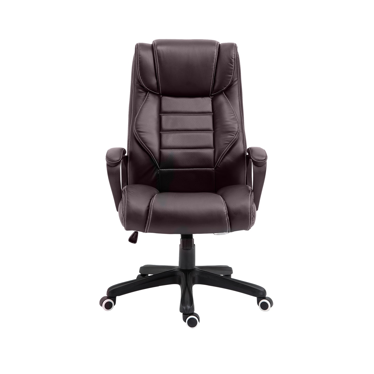 Office Chair with 6-Point Maaage, PU Desk Chair with Padded Seat and Armrest, Computer Chair with Tilt Function for Home